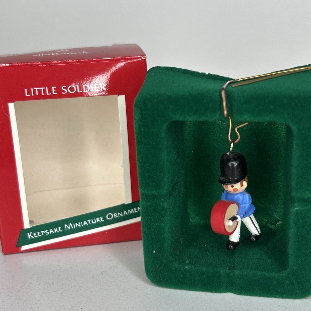 Hallmark Keepsake Miniature Xmas Ornament Little Soldier Band Drummer‎ VTG 1989